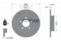 Bromsskiva PRO 92186403 Textar