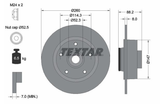 Bromsskiva PRO 92195903 Textar