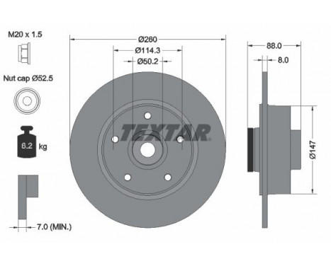 Bromsskiva PRO 92196003 Textar