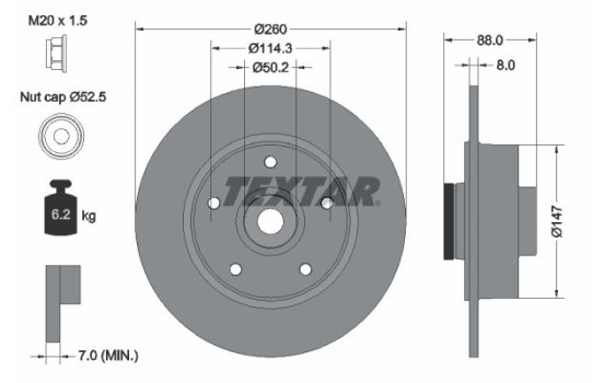 Bromsskiva PRO 92196003 Textar