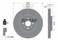 Bromsskiva PRO 92202203 Textar