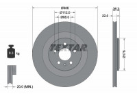 Bromsskiva PRO 92241803 Textar