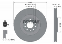 Bromsskiva PRO 92242403 Textar