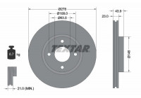 Bromsskiva PRO 92252403 Textar