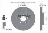 Bromsskiva PRO 92261503 Textar