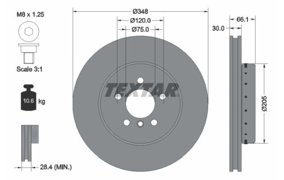 Bromsskiva PRO+ 92265725 Textar