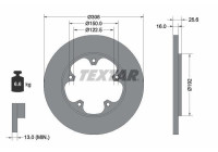 Bromsskiva PRO 92274103 Textar