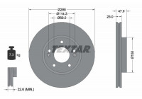 Bromsskiva PRO 92290503 Textar