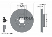 Bromsskiva PRO 92295003 Textar