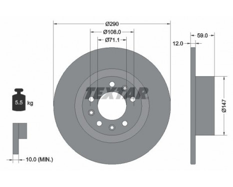 Bromsskiva PRO 92313603 Textar