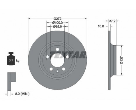 Bromsskiva PRO 92315303 Textar