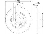Bromsskiva PRO HC 8DD 355 131-941 Hella