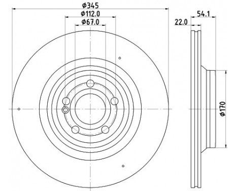 Bromsskiva PRO HC 8DD 355 132-321 Hella