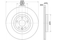 Bromsskiva PRO HC 8DD 355 132-601 Hella