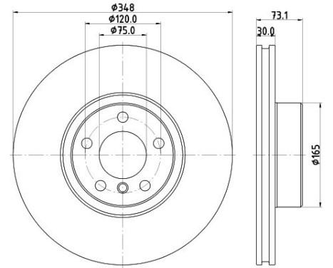 Bromsskiva PRO HC 8DD 355 133-201 Hella