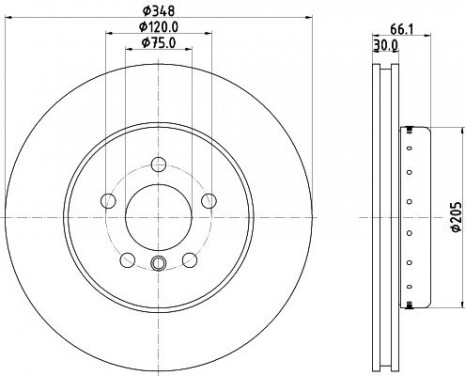 Bromsskiva PRO High Carbon 8DD 355 120-651 Hella