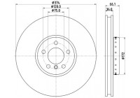 Bromsskiva PRO High Carbon 8DD 355 120-701 Hella