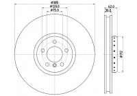 Bromsskiva PRO High Carbon 8DD 355 120-731 Hella