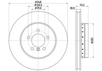 Bromsskiva PRO High Carbon 8DD 355 120-751 Hella