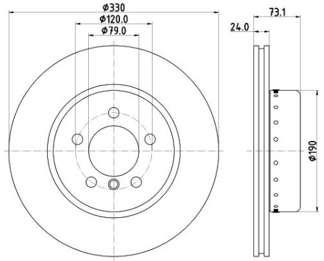 Bromsskiva PRO High Carbon 8DD 355 120-761 Hella