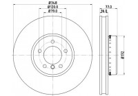 Bromsskiva PRO High Carbon 8DD 355 120-791 Hella