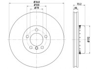 Bromsskiva PRO High Carbon 8DD 355 120-811 Hella