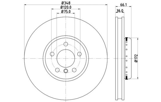 Bromsskiva PRO High Carbon 8DD 355 120-881 Hella