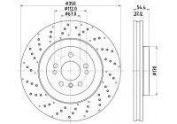 Bromsskiva PRO High Carbon 8DD 355 122-541 Hella