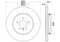 Bromsskiva PRO High Carbon 8DD 355 123-231 Hella