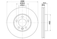 Bromsskiva PRO High Carbon 8DD 355 123-511 Hella