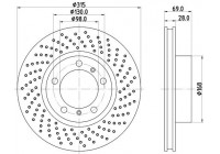 Bromsskiva PRO High Carbon 8DD 355 125-061 Hella
