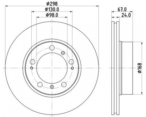 Bromsskiva PRO High Carbon 8DD 355 125-451 Hella