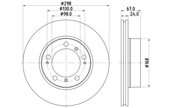 Bromsskiva PRO High Carbon 8DD 355 125-451 Hella