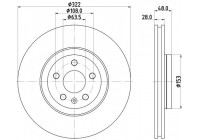 Bromsskiva PRO High Carbon 8DD 355 125-471 Hella