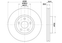 Bromsskiva PRO High Carbon 8DD 355 125-511 Hella
