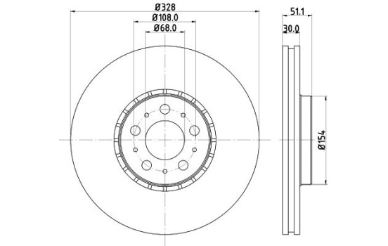 Bromsskiva PRO High Carbon 8DD 355 125-581 Hella