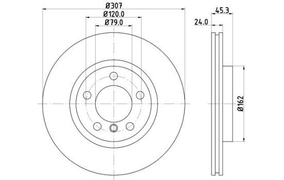 Bromsskiva PRO High Carbon 8DD 355 126-291 Hella