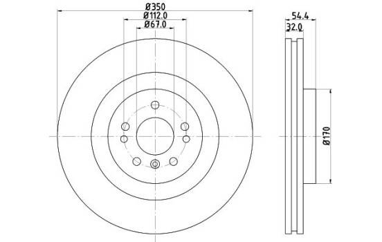 Bromsskiva PRO High Carbon 8DD 355 126-321 Hella