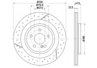 Bromsskiva PRO High Carbon 8DD 355 126-441 Hella