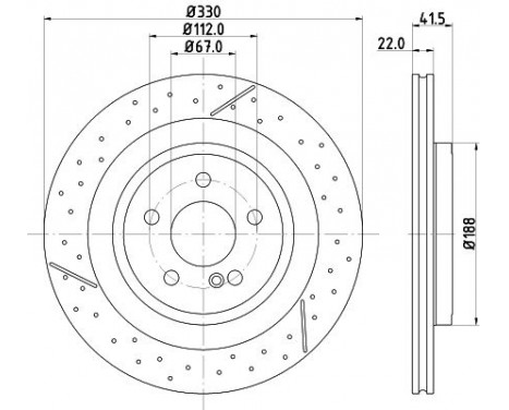 Bromsskiva PRO High Carbon 8DD 355 126-441 Hella