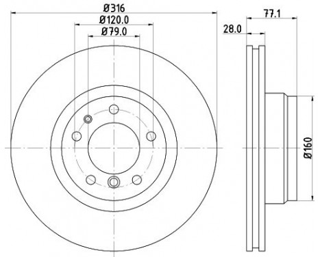 Bromsskiva PRO High Carbon 8DD 355 127-161 Hella