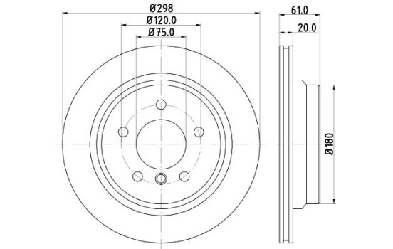Bromsskiva PRO High Carbon 8DD 355 127-261 Hella
