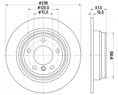 Bromsskiva PRO High Carbon 8DD 355 127-271 Hella