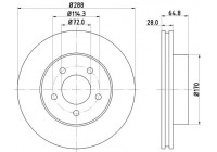 Bromsskiva PRO High Carbon 8DD 355 127-901 Hella