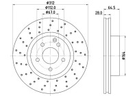 Bromsskiva PRO High Carbon 8DD 355 127-941 Hella