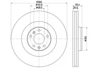 Bromsskiva PRO High Carbon 8DD 355 128-091 Hella