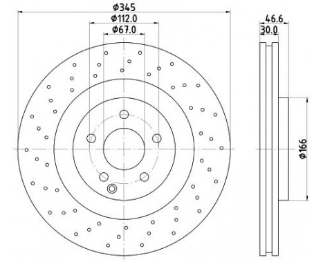 Bromsskiva PRO High Carbon 8DD 355 128-141 Hella