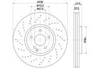 Bromsskiva PRO High Carbon 8DD 355 128-151 Hella