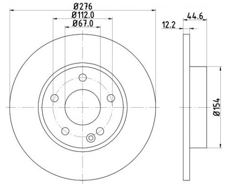 Bromsskiva PRO High Carbon 8DD 355 128-261 Hella