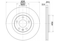 Bromsskiva PRO High Carbon 8DD 355 128-391 Hella